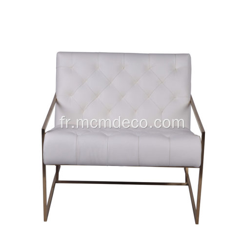 Chaise longue d&#39;intérieur moderne avec structure en plaqué or